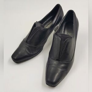 Brown's Shoes Elegant Black Leather Women's Shoes Sz